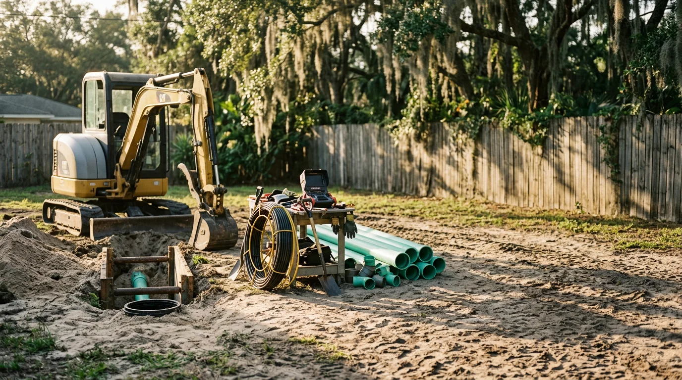 Professional sewer line service and inspection